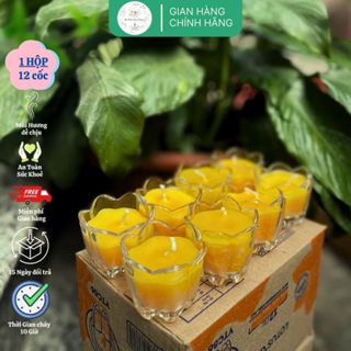 Nến Bơ organic Hoa Mai  không khói không mùi an toàn sức khoẻ , Cúng Dường, Cúng Gia Tiên, Thần Tài