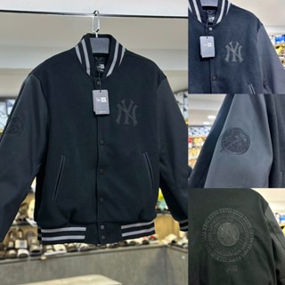 [CHÍNH HÃNG] Áo Khoác NEW ERA NEW YORK YANKES VARSITY THÊU LOGO NY ĐEN 14397891 * ÁO Bomber Jacket MLB HÀNG CHÍNH HÃNG