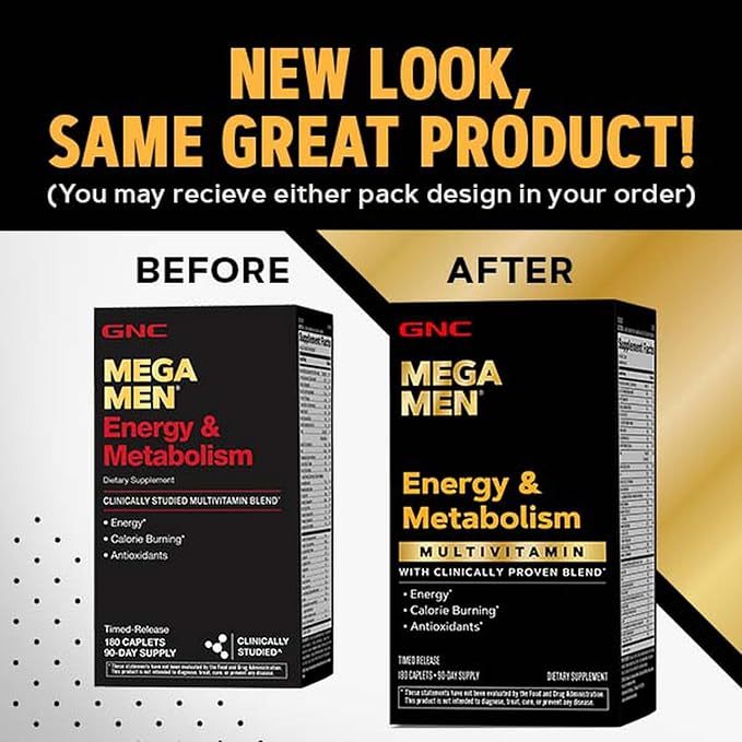 GNC Mega Men Energy And Metabolism Viên uống giúp tăng năng lượng và trao đổi chất cho nam giới 180v
