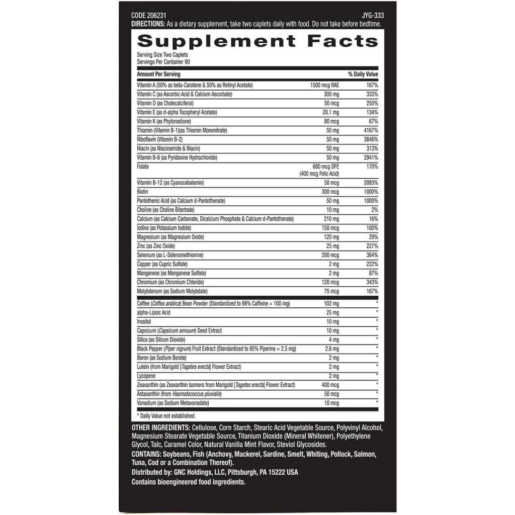 GNC Mega Men Energy And Metabolism Viên uống giúp tăng năng lượng và trao đổi chất cho nam giới 180v