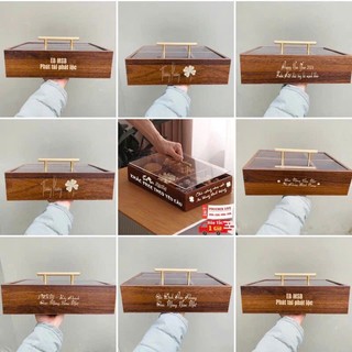  Khay Đựng Bánh Kẹo Tết 2025 Hộp Để Mứt Các Loại Hạt Dưa Bí Trái Cây Gỗ Cao Cấp Sang Trọng Hũ Mức 4 - 6 Ngăn 2 Tầng. 