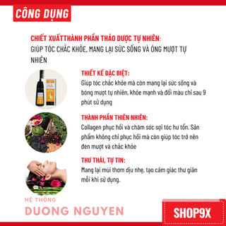 Dầu Gội Phủ Bạc Thảo Mộc Simbee (200ml) Đen - Nâu