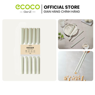 Set 5 đôi đũa ECOCO chất liệu sợi thuỷ tinh kháng khuẩn cao cấp, chịu nhiệt độ cao, chống trơn trượt thế hệ mới