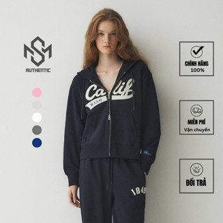 Áo khoác Whoau chính hãng·áo khoác Hàn Quốc WHO.A.U nữ có khóa 2 chiều WHO.A.U Patch Crop Hood Zip-up | WHMZE4T11F