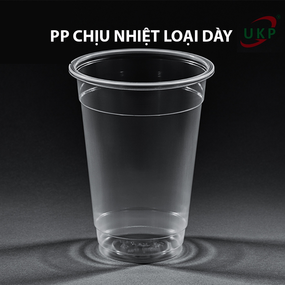 100 ly nhựa UKP PP trơn 360ml 500ml 650ml 700ml phi 95 - LOẠI DÀY