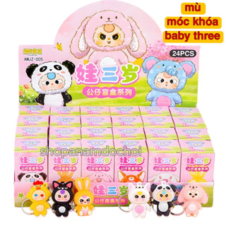 Khay 24 hộp blindbox baby three , hộp mù móc khóa baby three hàng đẹp