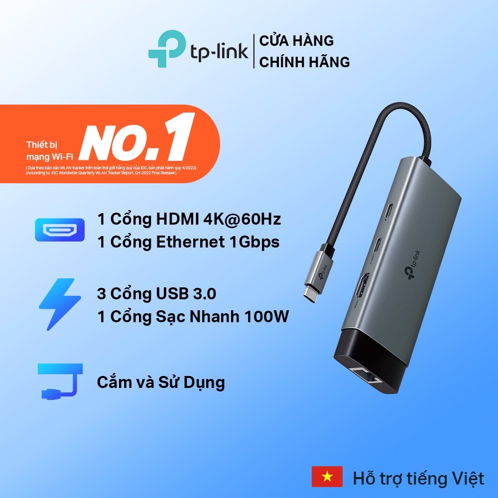 [Hỏa tốc] Bộ HUB USB Type C TP-Link UH5020C / UH6120C / UH7020C / UH9120C nhiều cổng cho PC/Laptop