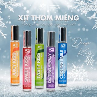 Chai xịt thơm miệng ACE ACE MAN Deep Kiss 10ml cho nam nữ hương vị trái cây thơm mát ngọt ngào