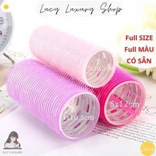 Lô cuốn tóc hàn quốc lõi Nhôm 12cm siêu to dài tự dính uốn mái dài cỡ lớn hottrend (SỈ SLL)