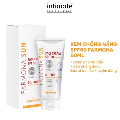Kem Chống Nắng SPF50 Farmona Giúp Làm Giảm Nguy Cơ Da Bị Cháy Nắng, Bị Bỏng Nắng, Bị Dị Ứng Ánh Nắng Tuýp 50ml
