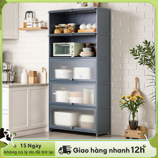 Kệ Nhà Bếp 2/3/4 Tầng 80cm Chống bụi 360° Tủ bếp đa năng Thiết kế bằng tre thân thiện với môi trường