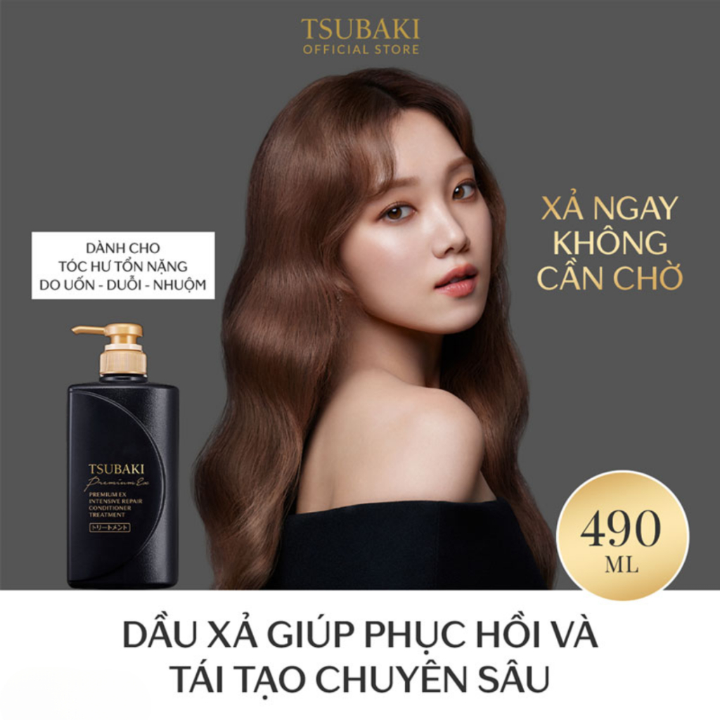 Dầu Xả Tsubaki Premium Dưỡng Tóc Bóng Mượt, Ngăn Ngừa Rụng Tóc, Phục Hồi Tóc Hư Tổn 490ml Hasaki Sản Phẩm Chính Hãng