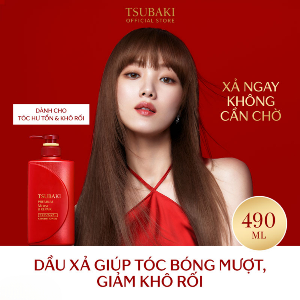 Dầu Xả Tsubaki Premium Dưỡng Tóc Bóng Mượt, Ngăn Ngừa Rụng Tóc, Phục Hồi Tóc Hư Tổn 490ml Hasaki Sản Phẩm Chính Hãng