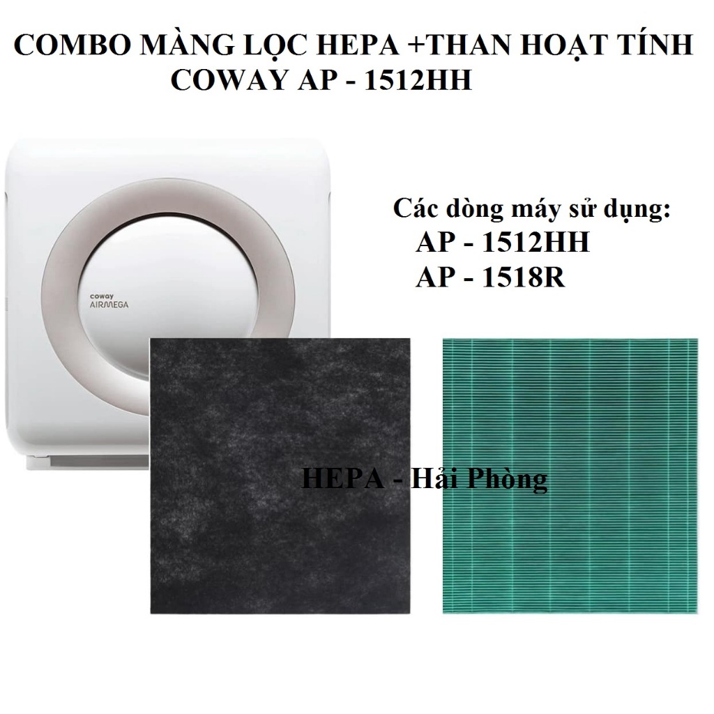Coway AP-1512HH |Combo Màng lọc HEPA + than khử mùi máy lọc khí Coway Mighty AP-1512HH