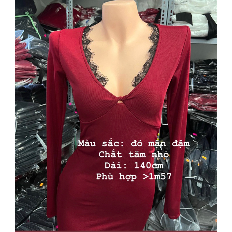[XẢ TẾT] Đầm kiểu ôm body đuôi cá phối ren xoắn ngực CHIYO.SG sang chảnh đi tiệc D396 | BigBuy360 - bigbuy360.vn