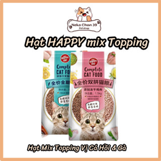 ( Bao 5kg ) Hạt Wanpy Happy 100 Cho Mèo Túi Nguyên Seal - Hạt Cho Mèo có Topping Happy 100