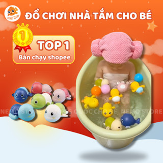 Đồ chơi nhà tắm cho bé NEMO STORE rùa bơi trong nước thả bồn tắm, bể bơi cho bé vịt, cá, heo, cua, thỏ bơi...