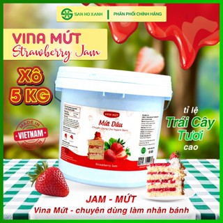 [Jam - Mứt Làm Bánh] Vina Mứt Xô 5kg - Mứt Trái Cây Chuyên Làm Nhân Bánh