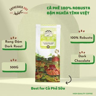 Combo Hộp Quà Tặng Cà Phê Cao Cấp - 2 gói 100% Robusta Honey 500G - Chất Lượng Cao, Nguyên Chất