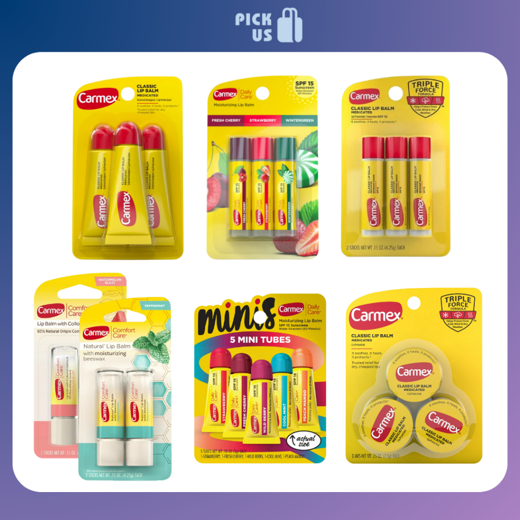   Bán chạy Top 1  Son dưỡng môi CARMEX Siêu Cấp Ẩm Làm Mềm Môi Giảm Nứt Nẻ Chống Nắng SPF15 