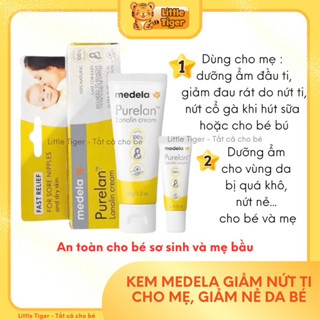 Kem bôi nứt đầu ti cho mẹ và chống nẻ da trẻ em Medela an toàn cho bé - Air có bill
