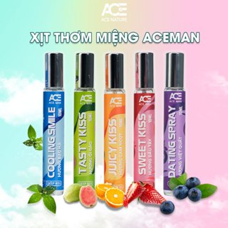Xịt thơm miệng ACE MAN Deep Kiss 10ml cho nam và nữ với 5 hương vị trái cây tự nhiên the mát