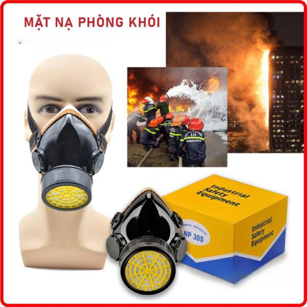 Mặt nạ phòng độc NP 305, Mặt nạ phòng chống khói bụi khí độc, Mặt nạ NP305 Chống hóa chất, Phun sơn 
