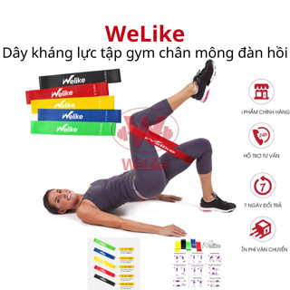 Dây kháng lực tập gym Welike - Bộ dây band kháng lực tập chân mông tay kéo xà boxing tại nhà cao su đàn hồi thể lực