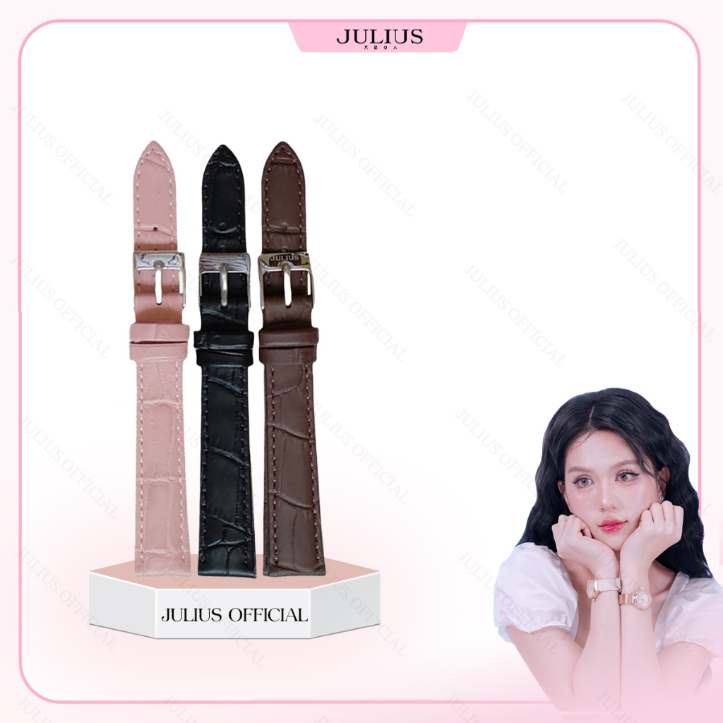 Julius Official | Dây da đồng hồ Julius, dây da JA-1338 size 14 D14