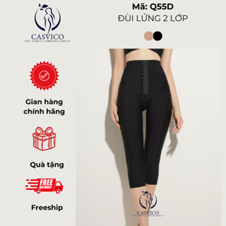 Quần định hình đùi sau hút mỡ đùi, tập gym dài qua gối vải 2 lớp siêu nén, vải mát, trơn dễ mặc Q55D
