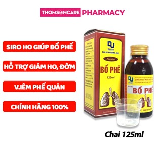 Siro ho bổ phế Đ.Y chai 125ml - Giảm ho, ngứa rát cổ họng, khàn tiếng, bổ phổi từ thảo dược
