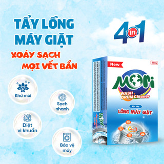 [combo] Tẩy mốc gioăng cao su 100gr, tẩy lồng máy giặt Mori 250g, vệ sinh máy giặt toàn diện MR026