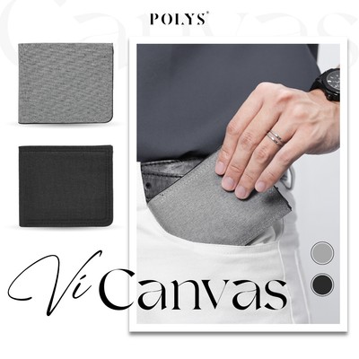 Ví Canvas POLYS, Ví Nam Chất Liệu Canvas Trẻ Trung và Sang Tron. Bóp CANVAS Nam