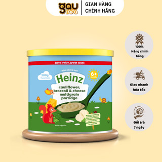 Bột Ăn Dặm Heinz vị Súp Lơ, Bông Cải Và Phô Mai 200g UK Cho Bé từ 6 month - GAUIINFA