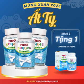 Gummies Canxi Neo Kids Vị Sữa Chua Bổ Sung Canxi, D3, K2 Giúp Con Cao Lớn Vượt Trội Hộp 60 viên