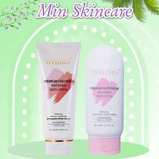 Kem Dưỡng Thể Trắng Da WHISIS Chống Nắng - Premium Collagen Whitening Body Lotion 200ml - MIN SHOP