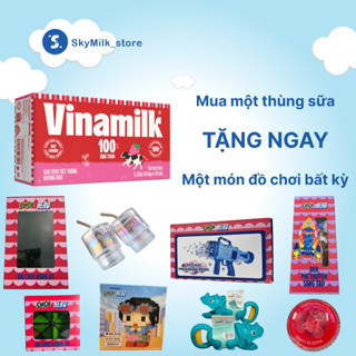 Thùng 48 hộp 180ml Sữa tươi tiệt trùng Hương dâu Vinamilk - Kèm Quà Tặng