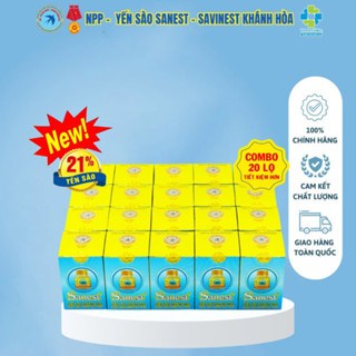   Combo 20 Lọ  Nước Yến Sào Khánh Hòa Sanest  21% Dành Cho Người Cao Tuổi Đóng Lọ 70ml 