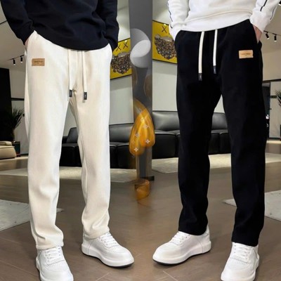 Quần Dài Ống Suông LoGo MANOMADE NAD Chất Nhung Tăm Siêu Đẹp Kiểu Dáng Unisex Trẻ Trung Dễ Mặc Có Túi sau