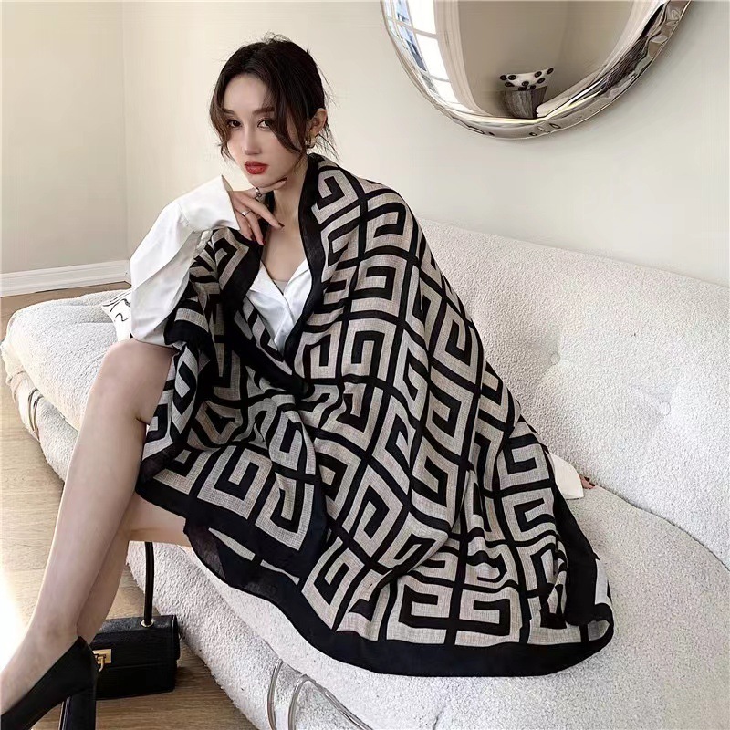 Khăn choàng lụa dài màu sắc 90x180cm thy thy store