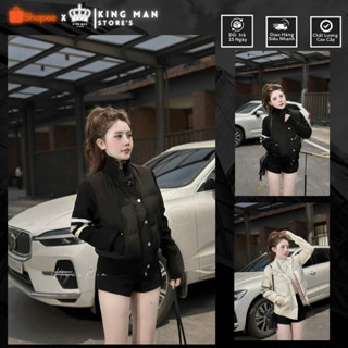  Áo Khoác Phao Nữ Trần Bông Thom Phối Tay len Dệt Fom Chuẩn Quảng Châu New 2025 