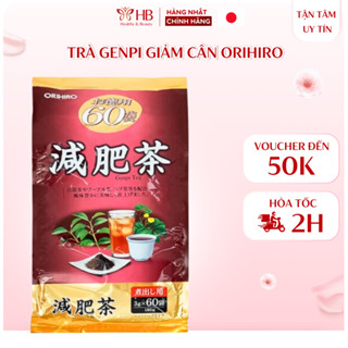 Trà giảm cân Genpi Orihiro Nhật Bản, Genpi tea trà giảm cân an toàn 60 túi lọc/gói