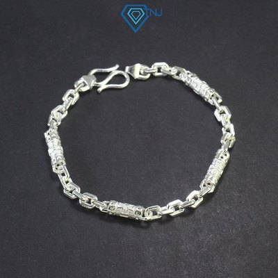Lắc tay bạc nam đốt trúc hình thánh giá, vòng tay nam mắt xích phong cách cá tính LTA0155 - Trang Sức TNJ