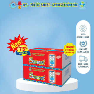   Combo 2 Thùng  Nước Yến Sào Khánh Hòa Sanest  7,5% Thùng 30 Lon 190ml - Chính Hãng 