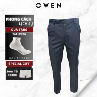  Quần Tây Nam Owen QRT242469R Xám Form Regular Fit Tôn Dáng Chất Liệu Polyester Mềm Mại 