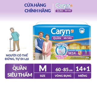 [TẶNG KÈM MIẾNG NGẪU NHIÊN] Tã/Bỉm Quần Người Lớn Caryn siêu thấm dành Cho Người Già Size M 14 miếng