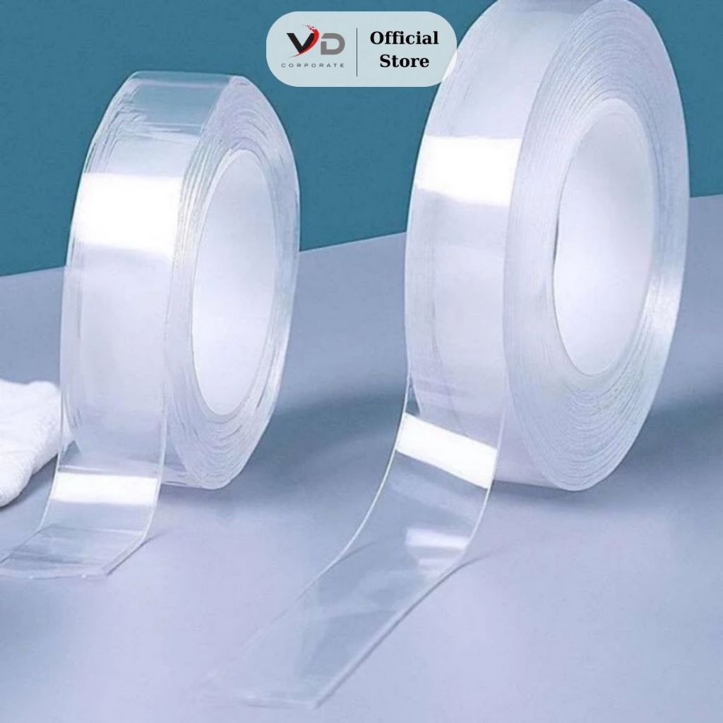 Cuộn Băng Dính Nano Siêu Dính Trong Suốt 3M/5M – Dán Đa Năng, Dính Mọi Bề Mặt, Tái Sử Dụng, Không Để Lại Vết