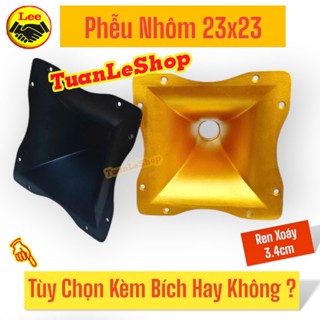 02 PHỄU NHÔM  23x23 LOA TREBLE 750, TREBLE 850 - KÍCH THƯỚC HỌNG 23x23 KÈM BÍCH NHÔM