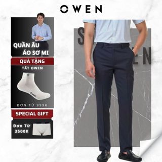 Quần Tây Nam Owen QST242417 Màu Xanh Navy Form Slim Fit Tôn Dáng Chất Liệu Nano Mềm Mại