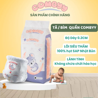 Tã Bỉm COMBYY Xuất Nhật, Size 0-23kg, Mềm Mỏng Thấp Hút Tới 1300ml, Dán/70M Quần/50M